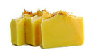 lemongrass handmade soap with calendula petals