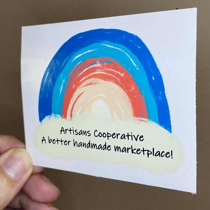 Rainbow Sticker "Artisans Cooperative A better handmade marketplace!"