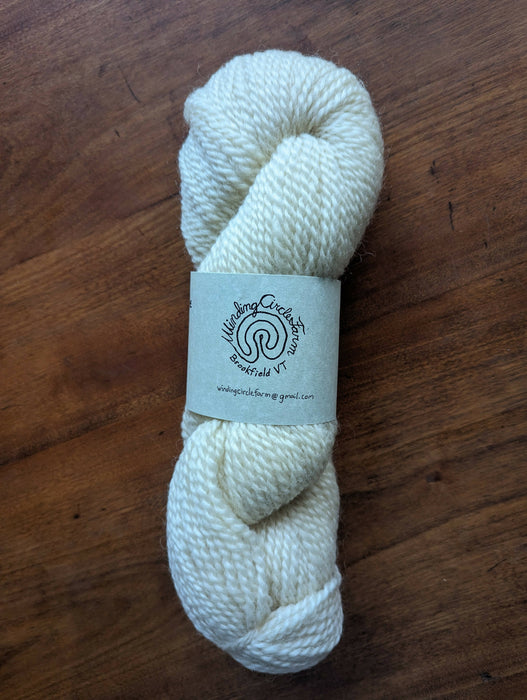 100% Wool Yarn, medium weight, 4 oz, 165 yards, white