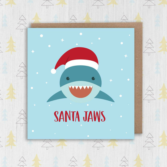 Santa Jaws Christmas card