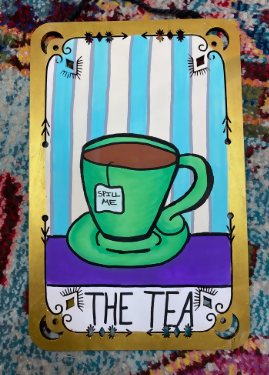 Spill the Tea Tarot Painting