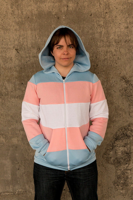 Trans pride flag hoodie