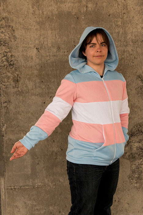 Trans pride flag hoodie