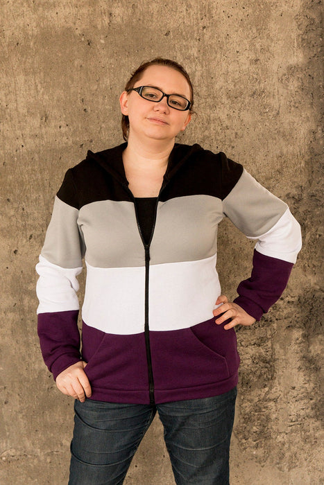 Asexual pride flag hoodie