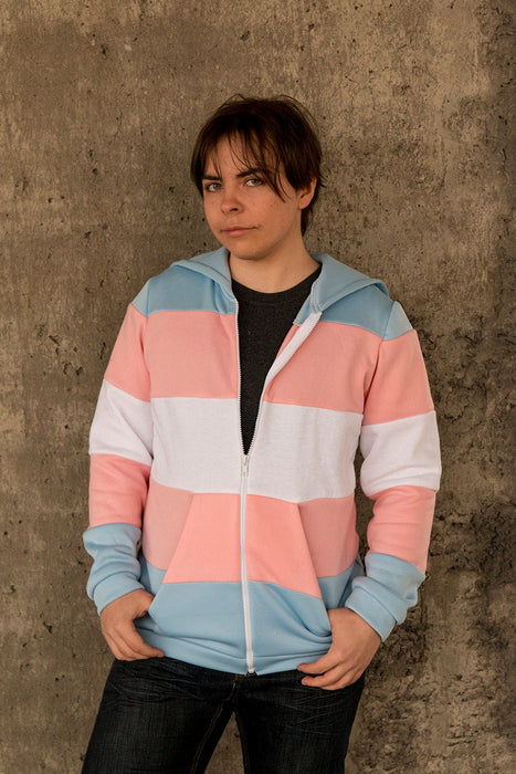 Trans pride flag hoodie