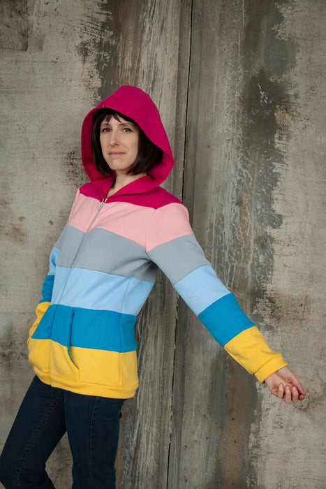 Genderflux pride flag hoodie