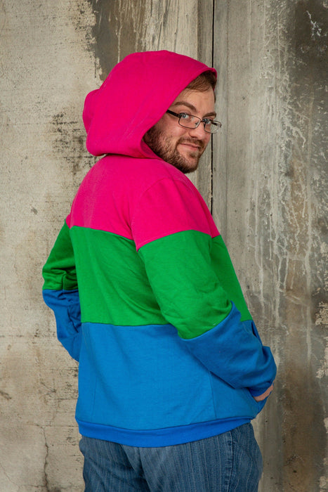 Polysexual pride flag hoodie