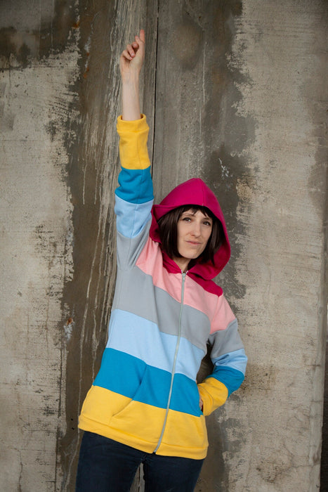 Genderflux pride flag hoodie