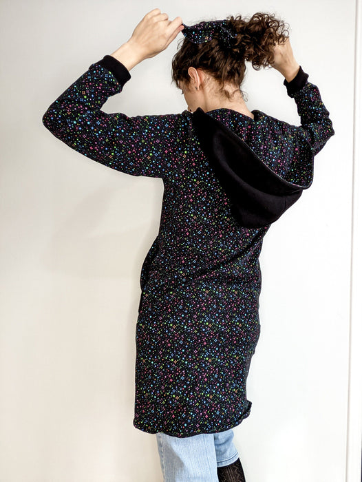 Starry long sleeved tunic hoodie