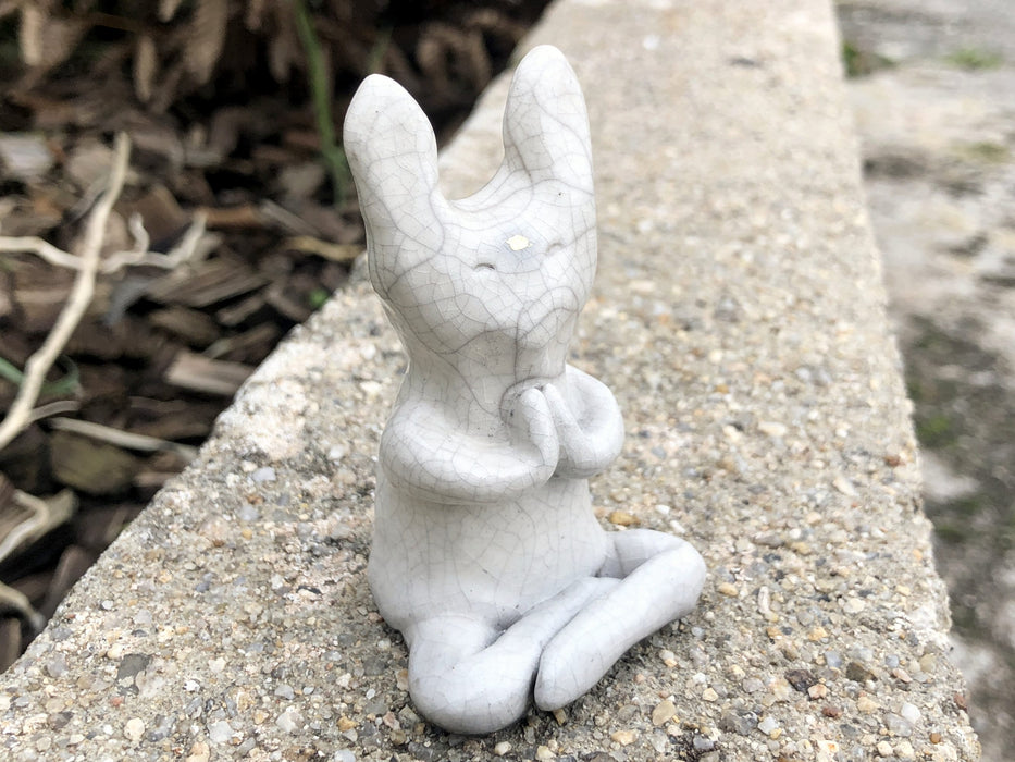 Hare goddess kami spirit raku sculpture
