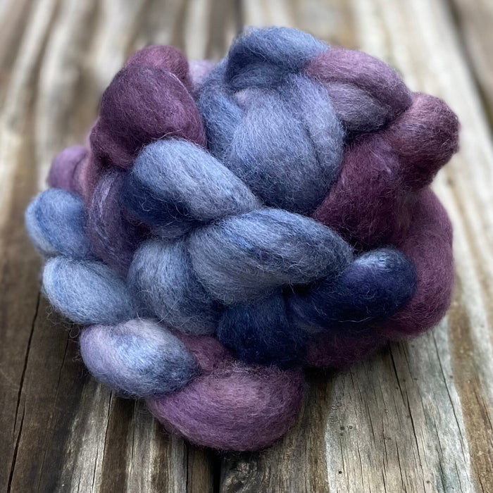 "Tranquil" hand dyed BFL wool & silk