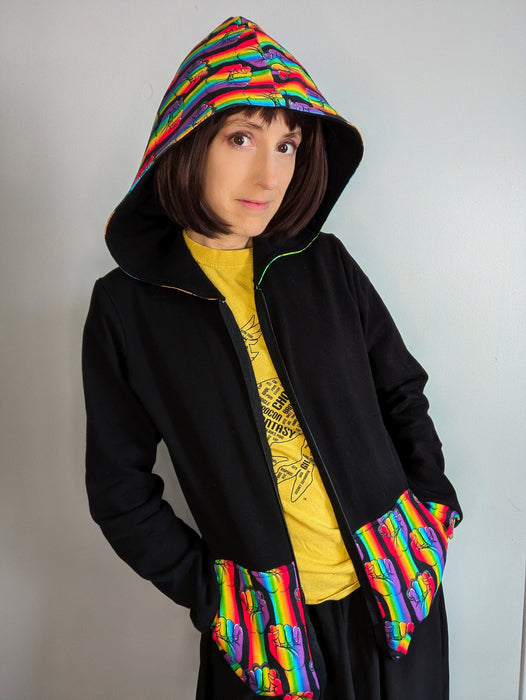 Pride fist basic zip up hoodie