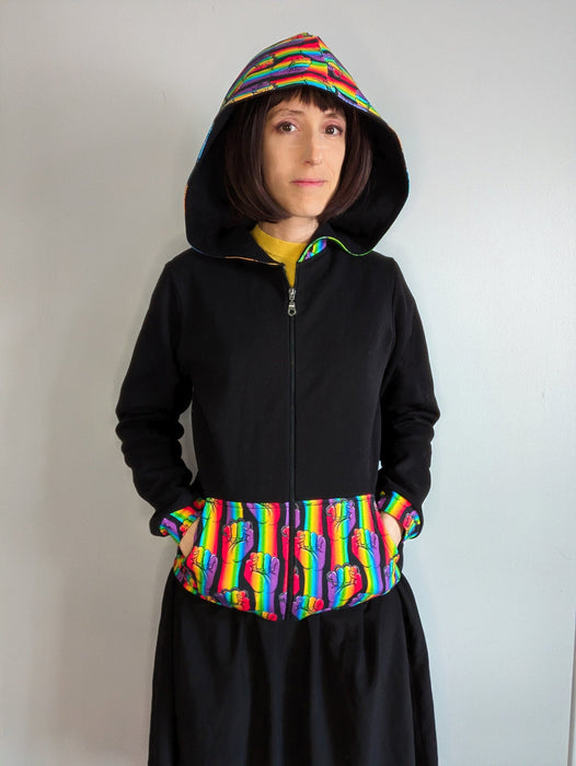 Pride fist basic zip up hoodie