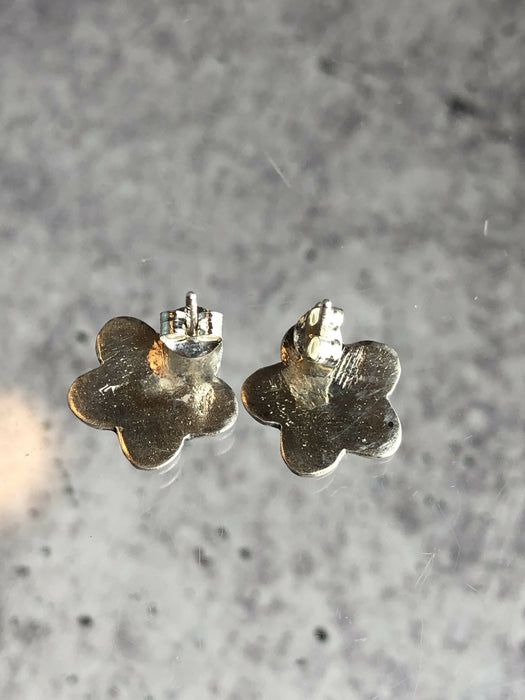 Sterling Silver Flower Earrings Posts