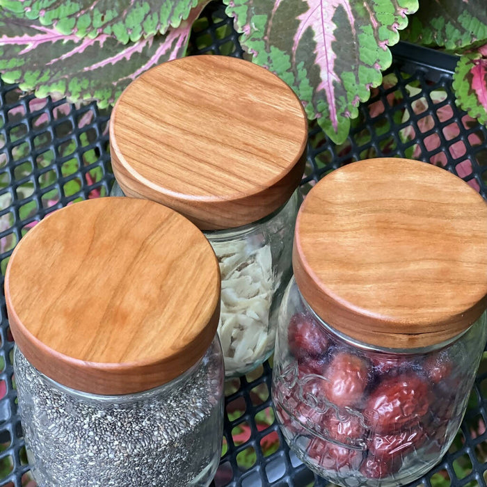 Wood Mason Jar Lids