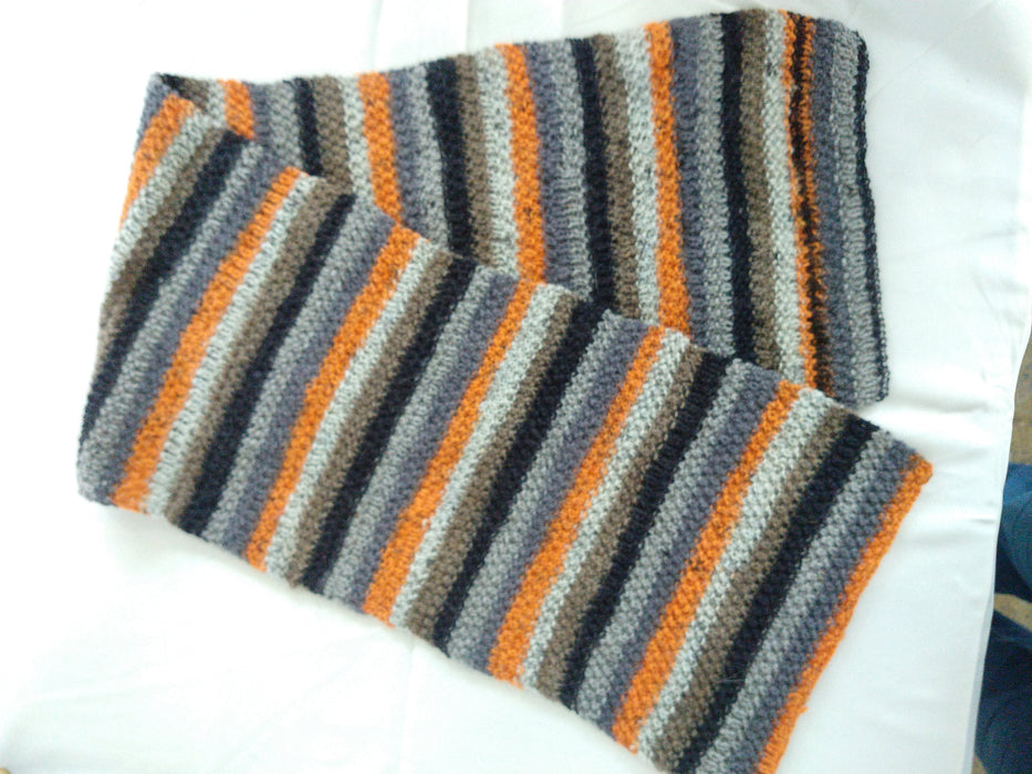 Orange & Black Striped Scarf