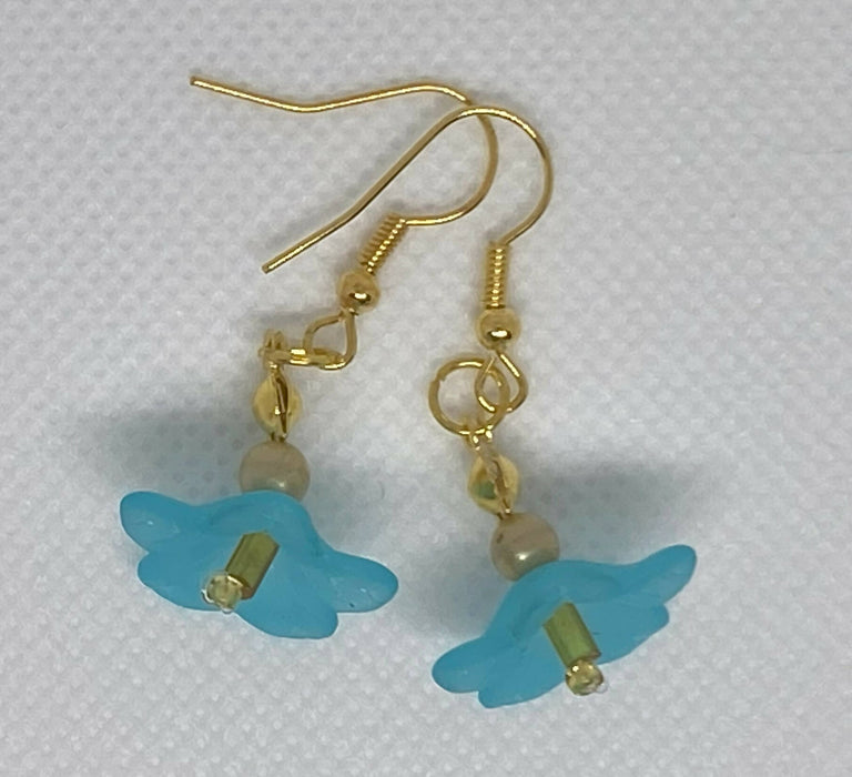 Blue Flower Earrings