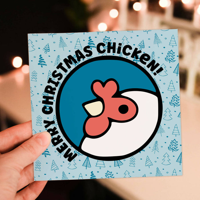Artisans Cooperative fundraiser Christmas card: Merry Christmas Chicken