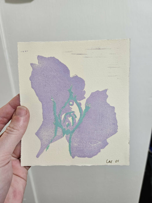 Dick print in lilac and mint