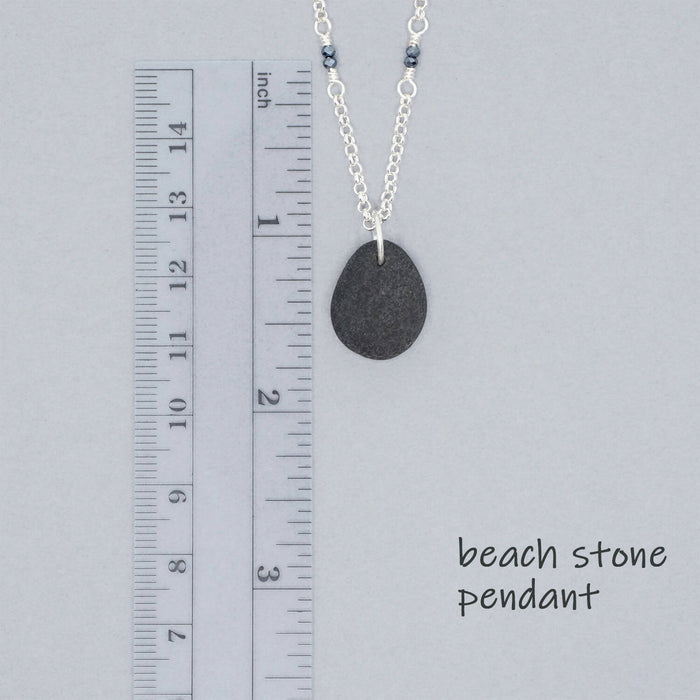 Beach Stone and Hematite Necklace