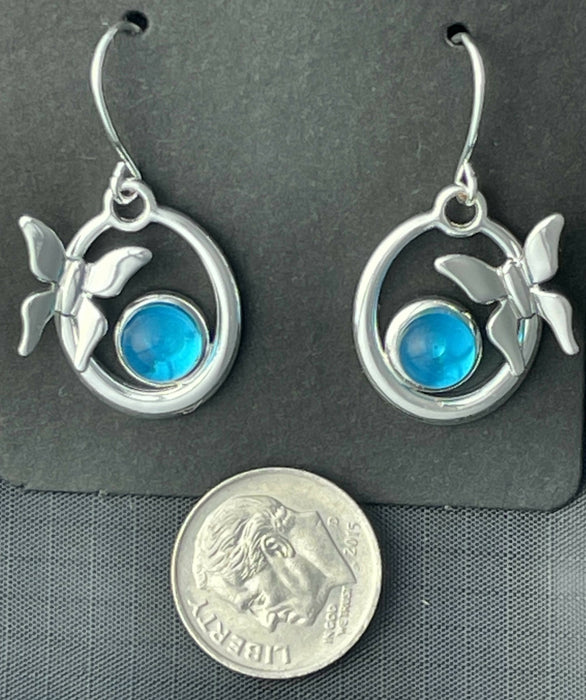 Sky Blue Butterfly Earrings