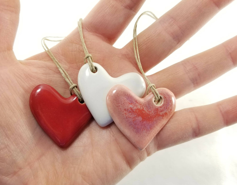 Heart Ornament - Pottery Valentine's Day Ornament
