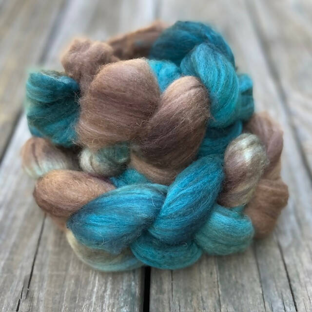 "Aqua Terra" hand dyed Baby Camel & Merino wool