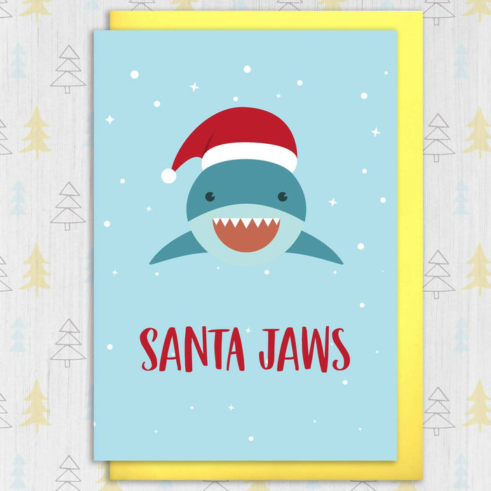 Santa Jaws Christmas card