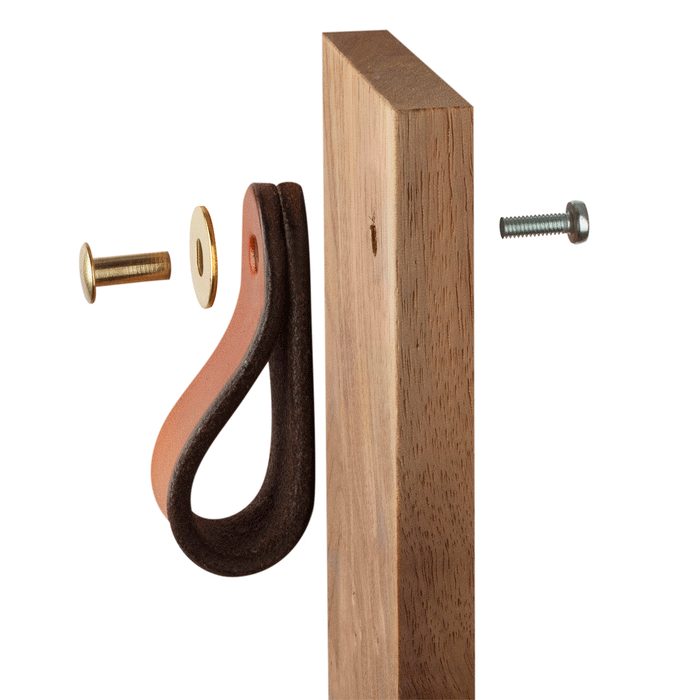 Leather Drawer Pull - The Hawthorne (Wide)
