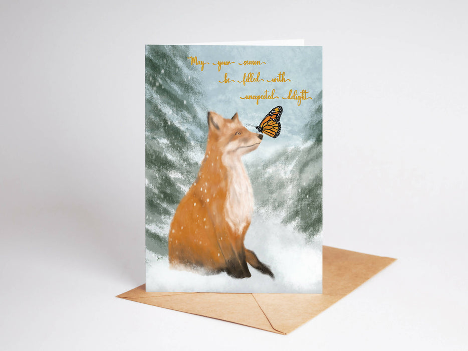 Unexpected Delight Card, Winter Holiday Card