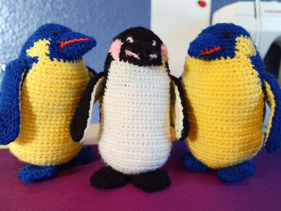 Crocheted Emperor Penguin Plush